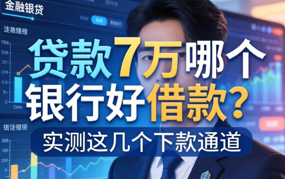 贷款7万哪个银行好借款？实测这几个下款通道