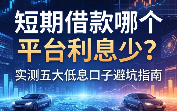 短期借款哪个平台利息少？实测五大低息口子避坑指南