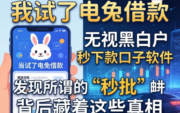 我试了电兔借款和无视黑白户秒下款口子软件，发现所谓的“秒批”背后藏着这些真相