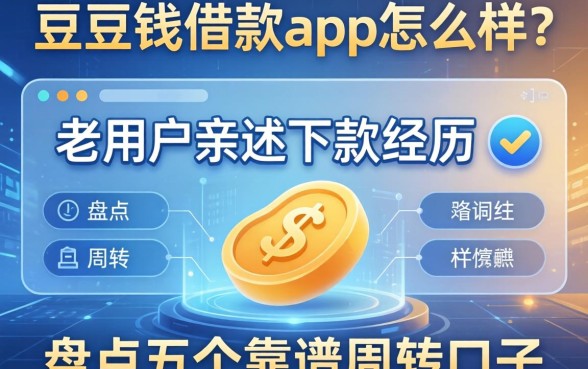 豆豆钱借款app怎么样？老用户亲述下款经历并盘点五个靠谱周转口子