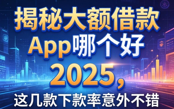揭秘大额借款app哪个好通过2025，这几款下款率意外不错