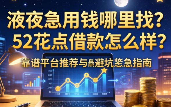 深夜急用钱哪里找？52花点借款怎么样？靠谱平台推荐与避坑指南