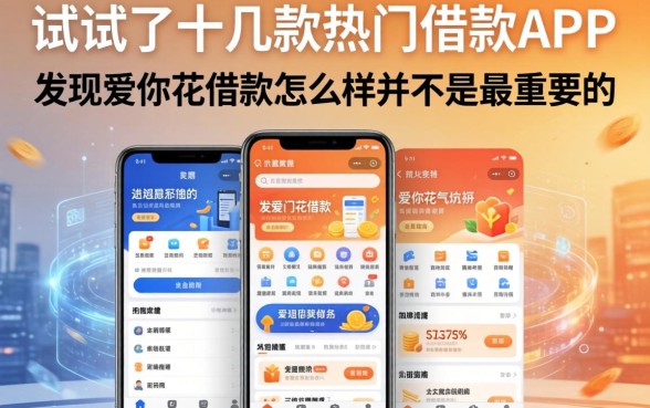 我试了十几款热门借款APP，发现爱你花借款怎么样并不是最重要的