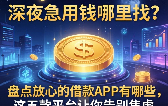 深夜急用钱哪里找？盘点放心的借款APP有哪些，这五款平台让你告别焦虑