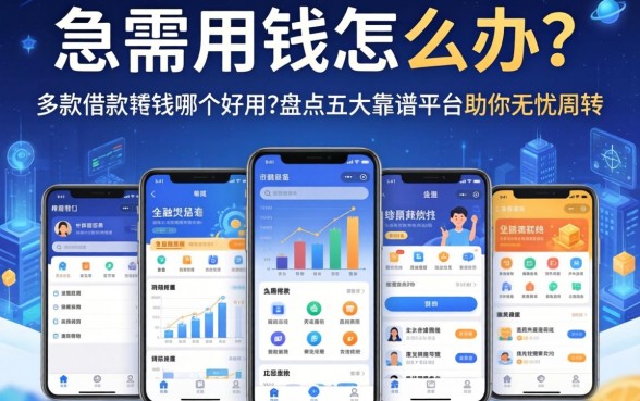 急需用钱怎么办？多款借款软件哪个好用？盘点五大靠谱平台助你无忧周转