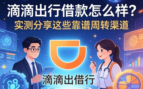 滴滴出行借款怎么样？实测分享这些靠谱周转渠道