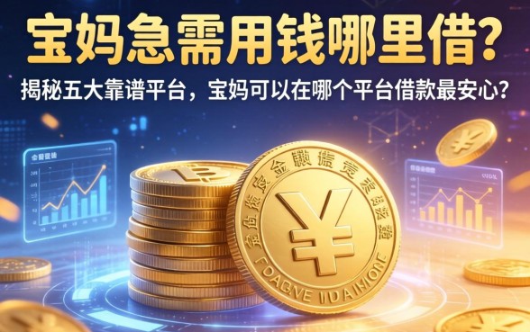 宝妈急需用钱哪里借？揭秘五大靠谱平台，宝妈可以在哪个平台借款最安心？