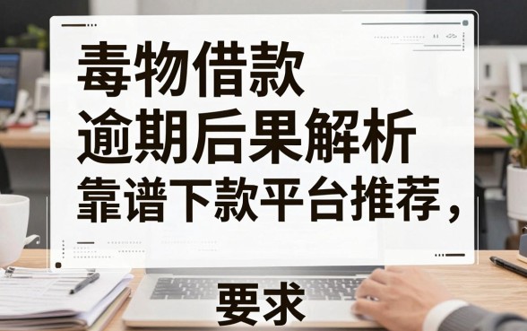 毒物借款逾期后果解析及靠谱下款平台推荐