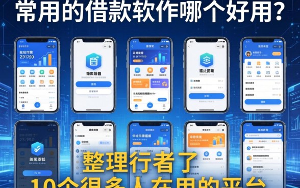 常用的借款软件哪个好用？整理了10个很多人在用的平台