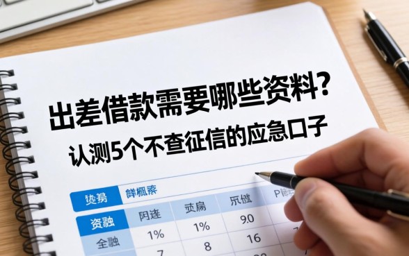 出差借款需要哪些资料？实测5个不查征信的应急口子