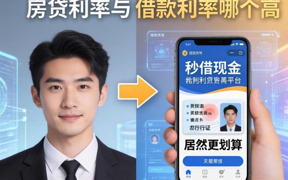 我对比了房贷利率与借款利率哪个高，发现手机身份证秒借现金的平台居然更划算