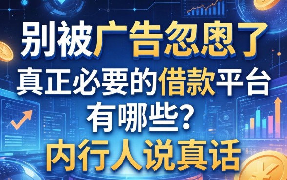 别被广告忽悠了，真正必要的借款平台有哪些？内行人说真话