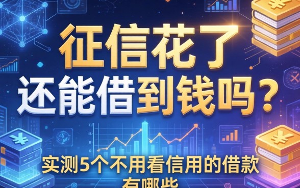 征信花了还能借到钱吗？实测5个不用看信用的借款有哪些