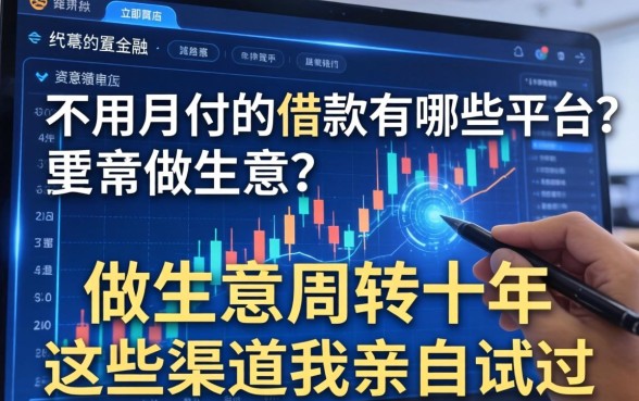 不用月付的借款有哪些平台？做生意周转十年，这些渠道我亲自试过