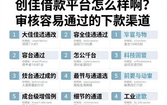 创佳借款平台怎么样啊？盘点十个审核容易通过的下款渠道