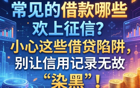常见的借款哪些会上征信？小心这些借贷陷阱，别让信用记录无故“染黑”！
