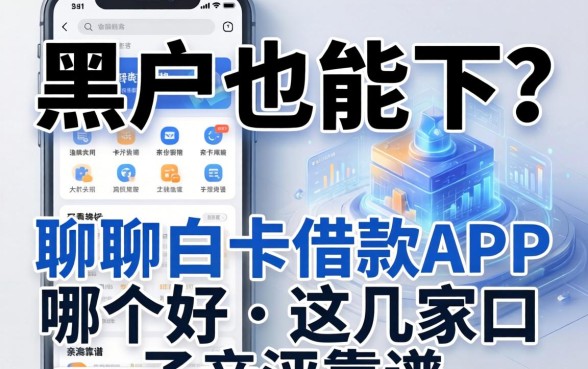 黑户也能下？聊聊白卡借款app哪个好，这几家口子亲测靠谱