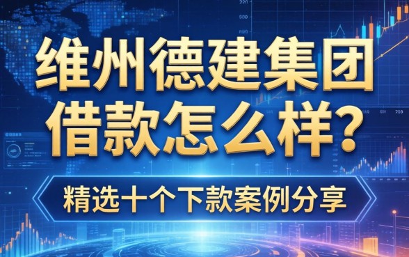 德州德建集团借款怎么样？精选十个下款案例分享