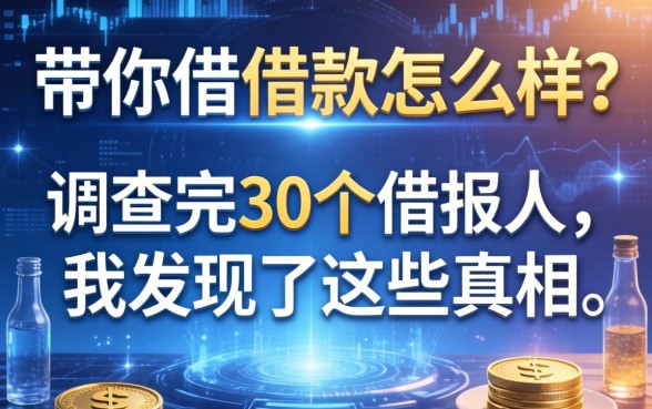 带你借借款怎么样？调查完30个借款人，我发现了这些真相