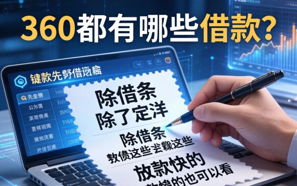 360都有哪些借款？除了借条这些放款快的也可以看