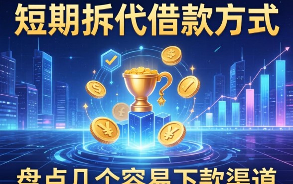 短期拆借借款方式有哪些?盘点几个容易下款的渠道