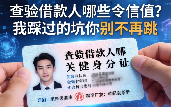 查验借款人哪些身份信息？我踩过的坑你别再跳