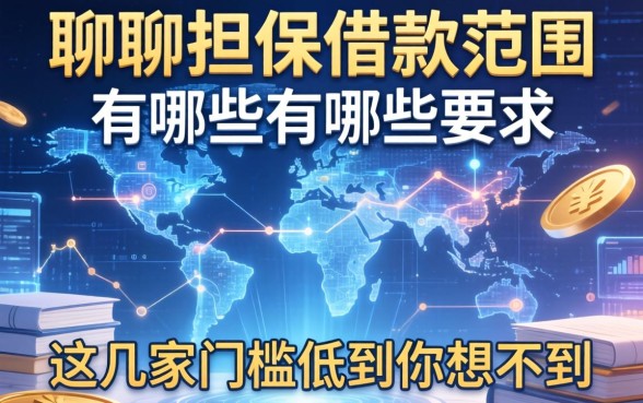 聊聊担保借款范围有哪些要求，这几家门槛低到你想不到