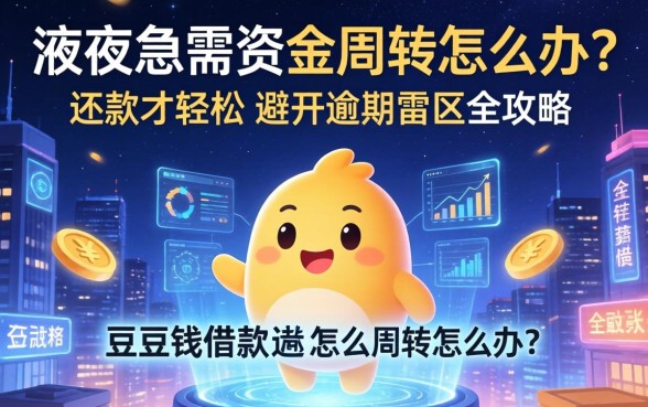 深夜急需资金周转怎么办？豆豆钱借款怎么样还款才轻松？避开逾期雷区全攻略