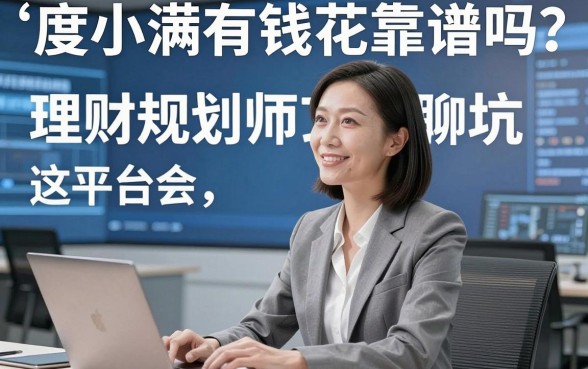 度小满有钱花靠谱吗？理财规划师聊聊这平台的坑和机会