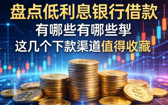 盘点低利息银行借款有哪些，这几个下款渠道值得收藏
