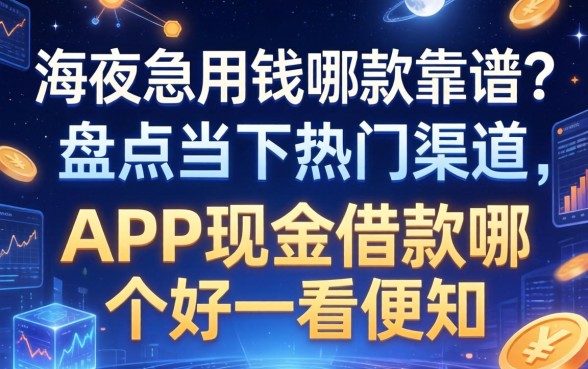 深夜急用钱哪款靠谱？盘点当下热门渠道，app现金借款哪个好一看便知