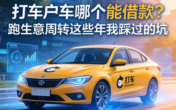 打车软件哪个能借款？跑生意周转这些年我踩过的坑