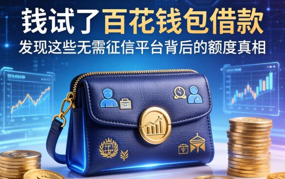 我试了百花钱包借款，发现这些无需征信平台背后的额度真相