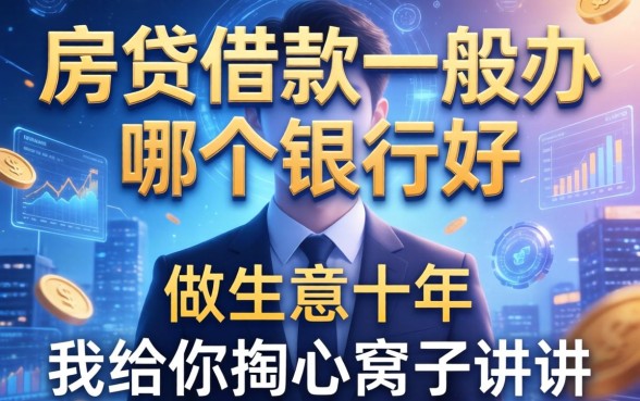 房贷借款一般办哪个银行好？做生意十年，我给你掏心窝子讲讲