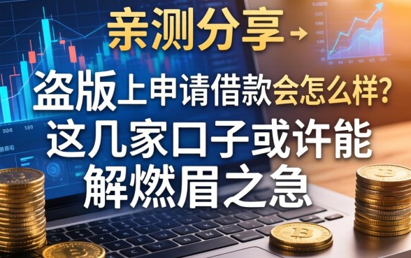 亲测分享：盗版上申请借款会怎么样？这几家口子或许能解燃眉之急