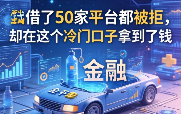 我借了50家平台都被拒，却在这个冷门口子拿到了钱
