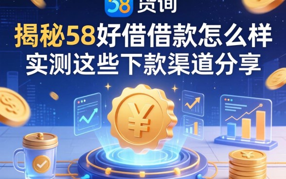 揭秘58好借借款怎么样，实测这些下款渠道分享