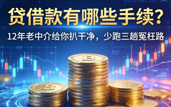 贷借款有哪些手续？12年老中介给你扒干净，少跑三趟冤枉路