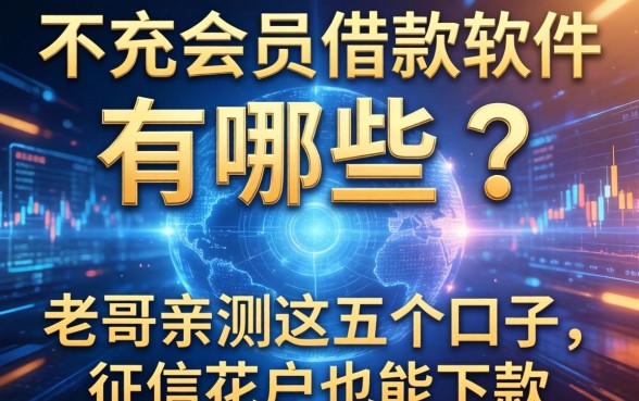 不充会员借款软件有哪些？老哥亲测这五个口子，征信花户也能下款