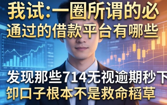 我试了一圈所谓的必通过的借款平台有哪些，发现那些714无视逾期秒下的口子根本不是救命稻草