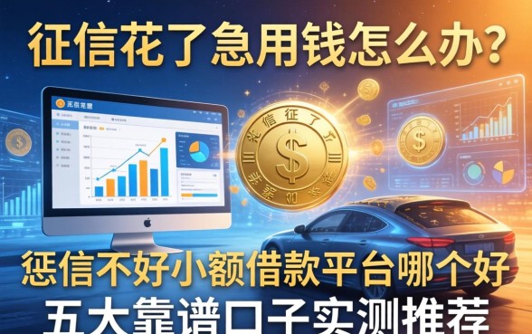 征信花了急用钱怎么办？惩信不好小额借款平台哪个好？五大靠谱口子实测推荐