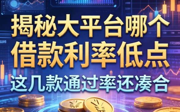 揭秘大平台哪个借款利率低点，这几款通过率还凑合