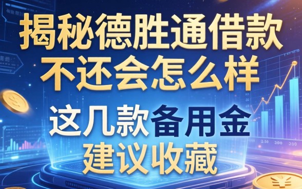 揭秘德胜通借款不还会怎么样，这几款备用金建议收藏