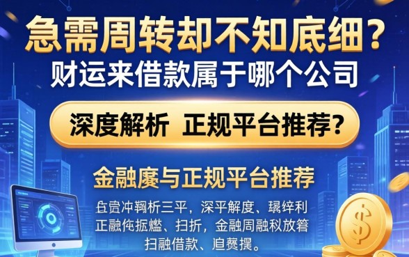 急需周转却不知底细？财运来借款属于哪个公司？深度解析与正规平台推荐