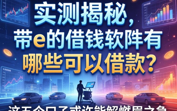 实测揭秘：带e的借钱软件有哪些可以借款？这五个口子或许能解燃眉之急