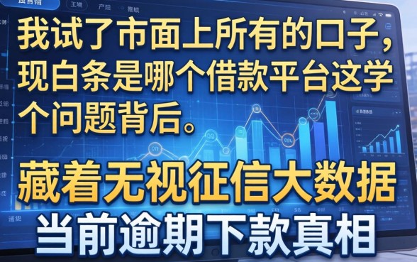 我试了市面上所有的口子，发现白条是哪个借款平台这个问题背后，藏着无视征信大数据当前逾期下款的真相