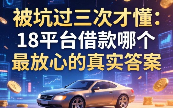 被坑过三次才懂：18平台借款哪个最放心的真实答案