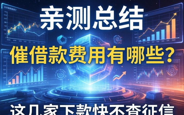 亲测总结：催借款费用有哪些？这几家下款快不查征信