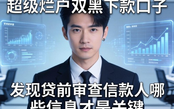 我翻遍了超级烂户双黑下款口子，发现贷前审查借款人哪些信息才是关键