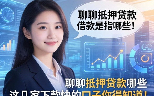 聊聊抵押贷款借款是指的哪些，这几家下款快的口子你得知道